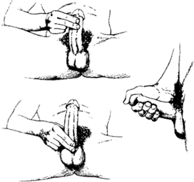 masturbazione e massaggio per l'ingrandimento del pene